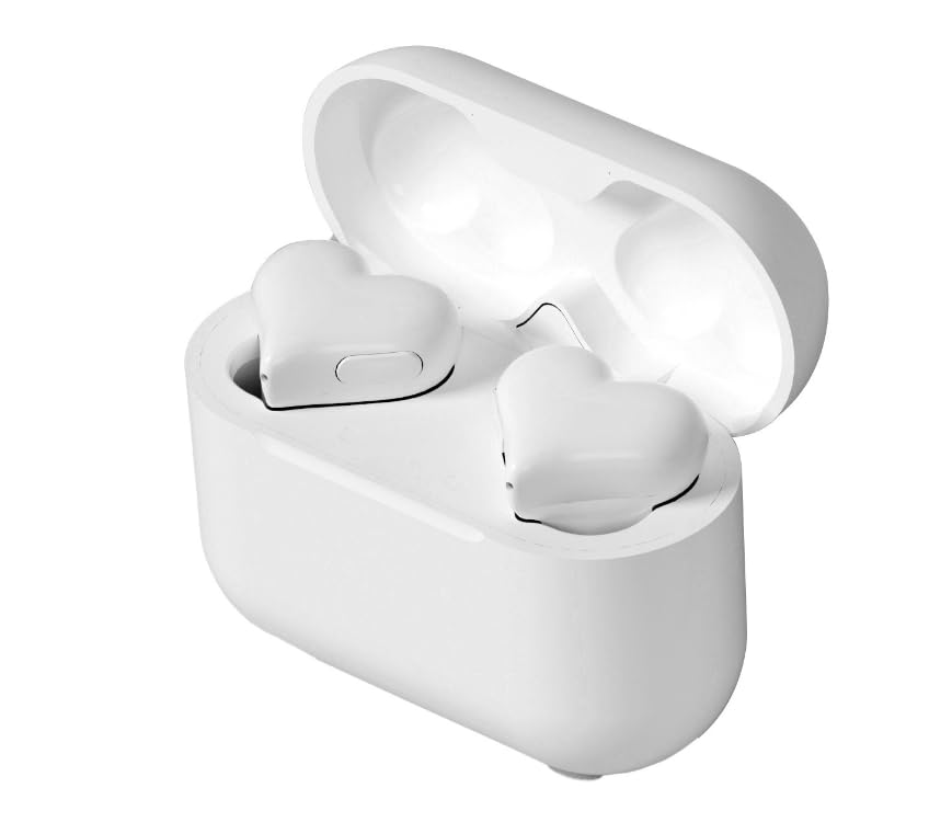 HeartBuds ワイヤレスイヤホン 本体 ホワイト Amazon.co.jp: 新型heartbudsハート型 イヤホンハート ワイヤレス