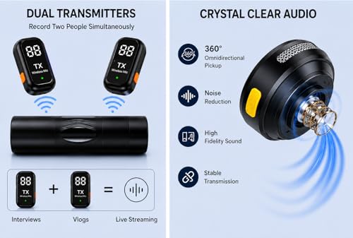 Image of QY99 Wireless Lavalier Microphone Kit