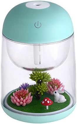180ml Micro Landscape humidifier， Essential Oil Diffuser Aroma Essential Oil Cool Mist Humidifier with Adjustable Mist Mode, Waterless Auto Shut-off for Office Baby's Room and Toddlers Room (green)