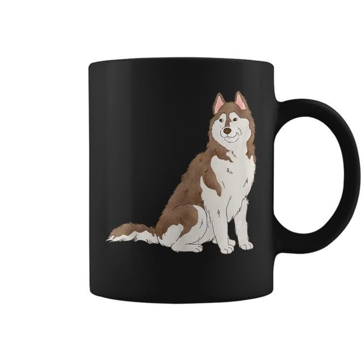 Copper Siberian Husky Lovers Husky Dog Mom Graphic Print Coffee Mug