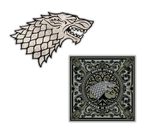 Image of Elektroplate House Stark Sigil Premium Dynamic Car Decal Set of 3