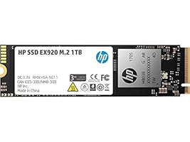 HP EX920 M.2 1TB PCIe 3.1 X4 Nvme 3D TLC NAND Internal Solid State Drive (SSD) Max 3200 Mbps 2Yy47Aa#ABC