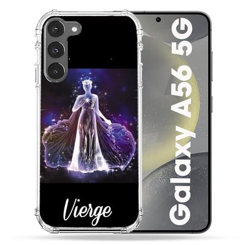 Coque Samsung A56 5G renforcée antichoc zodiaque Vierge anti-jaunissement