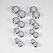 Punk Moon Sun Ear Tunnels Plugs Expander Gauges Stretcher Screw Earrings - Stainless Steel Abstract Face Crescent Reflective Sheeting Double Flared Tunnel Body Piercing Fashion Jewelry for Women Men (1/2