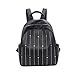 Produktbild EVAEVA-bags Damen Rucksack,PU Leder Rucksack Schulrucksäcke Reise Daypacks Tasche Schulranzen Damen Elegant PU Leder Rucksack Mädchen für Frauen (Schwarz)