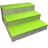 ZXHKZDX 3 Livelli Leggii E Podi, Plastica PE Pedane per Coro/palco, Professionale Pieghevoli Mobili Pedane A Gradini per Scuole Asili Bar Spettacoli della Chiesa(Brown)