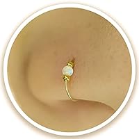 Algopix Similar Product 18 - Tiny opal Fake Nose Ring 24g false nose