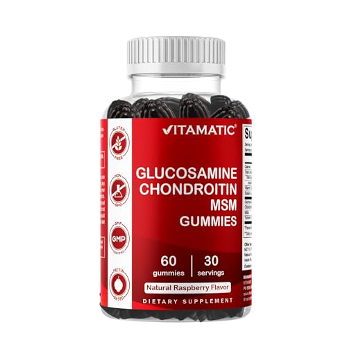Vitamatic Glucosamine Chondroitin Gummies with MSM & Vitamin E &ndash; Joint Support Formula &ndash; 60...