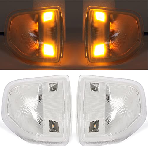 Kojem Signal Lights Mirror Turn Tow Lights Compatible with 2010-2021 Dodge Ram 1500 2500 3500 4500 5500 Replacement for 68302828AA 68302829AA (Clear Lens)