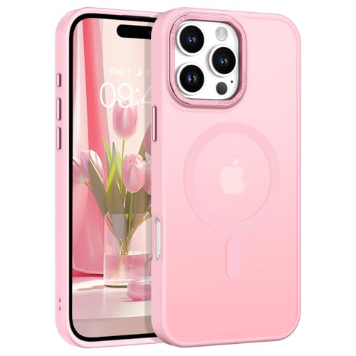 Coque iPhone 16 Pro Max MagSafe rose pastel idéale pour le bureau et les sorties quotidiennes