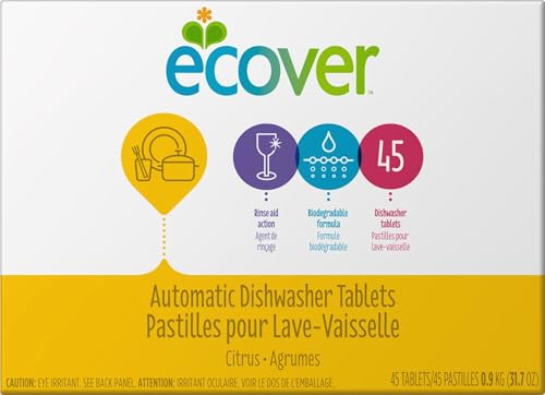 Image of Ecover Automatic Dishwasher Soap Tablets, Citrus, 45 Count