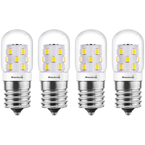 Image of Maelsrlg Microwave Light Bulbs Under Hood 40W Equivalent, E17 LED Bulb Dimmable for Range Hood, 3W 380 Lumens, LED Appliance Light Bulb Over Stove, Daylight 5000K, 4 Pack
