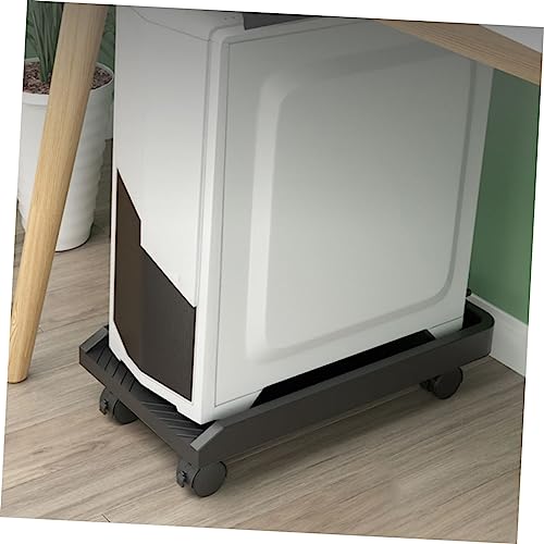 Soporte móvil para CPU con ruedas con bloqueo, soporte ajustable para torre de computadora para casa y oficina, carrito universal con ruedas para PC compatible con la mayoría de las cajas de computadora miniatura 2