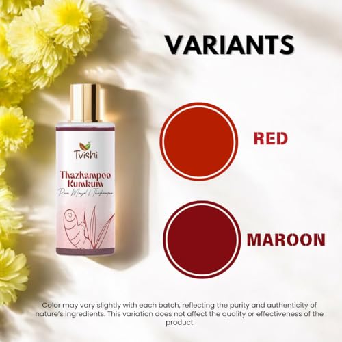 Image of Organic Thazampoo Kumkum - Maroon Kumkum Powder 50g for Pooja & Bindi | Natural Sindoor for Women - Pack of 5