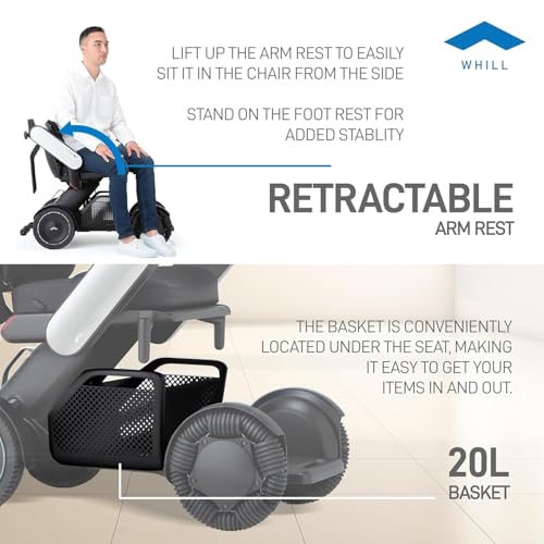Image of WHILL C2 Model Electric Wheelchair Personal Mobility Vehicle with Omni Wheel 16 inch | 5 Year Warranty | Powerful Superior Handling, User Weight: Upto 120kg | App Connected Controller | Famous Japanese Brand, Now in India