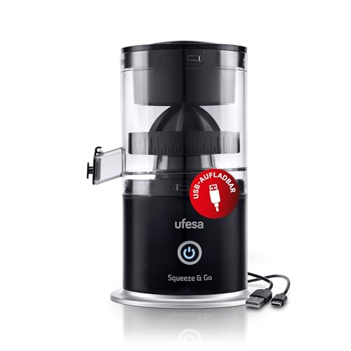 Ufesa Squeeze & Go, Zitruspresse Elektrisch mit USB-C wiederaufladbar,...