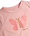 DKNY Girls' Vest Set - 3 Piece Button Down Quilted Puffer Vest Long Sleeve Shirt and Flare Leggings Set (Sizes: 2T-6X), Size 6, Mellow Rose