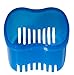 Denture Case,Denture Brush Retainer Case,Denture Cups Bath,Dentures Container with Basket Denture Holder for Travel,Retainer Cleaning Case (Blue)