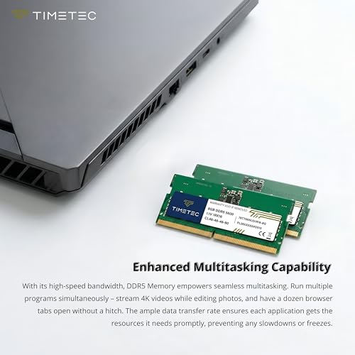 Image of Timetec 16GB KIT(2x8GB) DDR5 5600MHz PC5-44800 Unbuffered Non-ECC 1.1V CL46 1Rx16 Single Rank 262Pin SODIMM Laptop Memory RAM Module Upgrade
