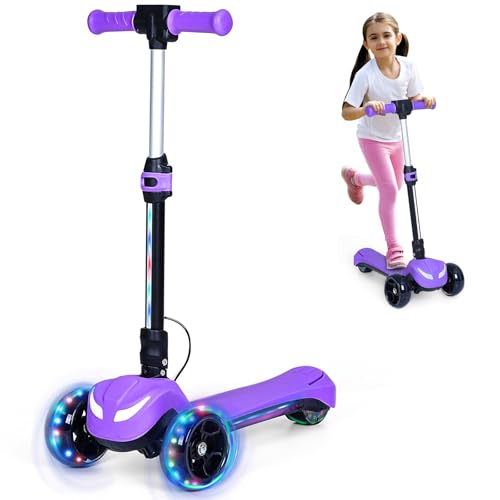 ITEFDTUTNE 3 Wheel Electric Scooter for Kids, Electric Kick Scooters with...