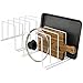 Stock Your Home Large Rust-Free Durable Coated Steel Bakeware Organizer - Kitchen Cookware Rack for Dinnerware, Bakeware, Cookware, Cutting Boards, Pot, Pan Lids (White, 2 Pack)