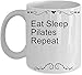 Tasses Pilates pour hommes, femmes, papa, maman - Mangez du sommeil Pilates Repeat - Idées de cadeaux Pilates parfaits pour hommes, femmes, papa, maman de la fille, fils le jour de la fête des pères F