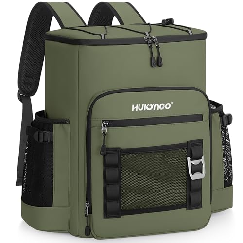 Hulongo Large Insulated Cooler Backpack, 52cans, Army Green