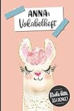  Personalisierte Schulsachen für Anna: Praktisches Vokabelheft für die Schule  Individuelles Heft für Vokabeln mit zwei Spalten  Schulheft mit Name Anna zum Schulanfang oder zur Einschulung