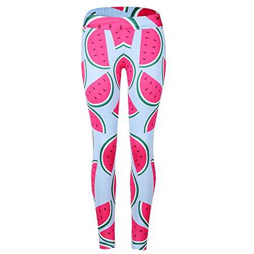 Perfectii Yoga Leggings Femmes Sport Pantalons Pastèque Imprimer Haute Taille De Fitness Pantalons Regarder Tight Leggings Formation Collants Pantalons Collants Strech Sweathose