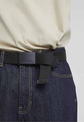Urban Classics Canvas Belt – Unisex Gürtel aus robustem Polyester mit Metallkoppelschnalle, individuell kürzbar & verstellbar, ideal für Jeans, Cargo & Streetwear Looks