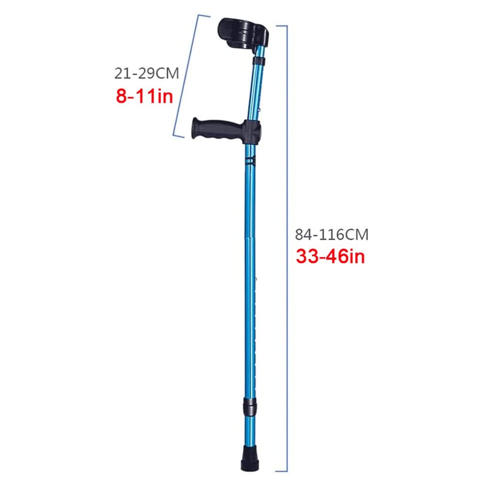 KADEUX Muleta De Antebrazo Muletas Plegables, Muletas para Adultos/jóvenes, Muletas De Antebrazo Andador Ajustable, Bastón De Aleación De Aluminio, Ligero