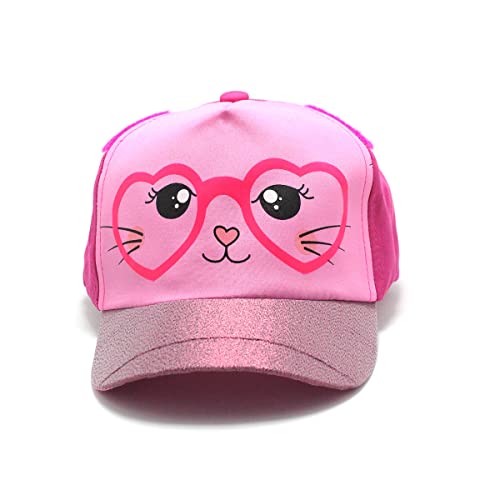 Boné infantil criança kids de 0 a 4 anos ajustável personalizado 3d Cor: Rosa-gatinho