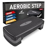 Aerobic Step con 2 Alturas | Escalón Aerobics Fitness | Plataforma Gym para Ejercicio en Casa | Incluye eBook con Rutinas de Ejercicio