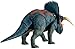 Jurassic World Dual Attack Nasutoceratops Dinosaurs in Medium Size with Button-activated Dual Strike Action Moves Like Tail & Head Strikes