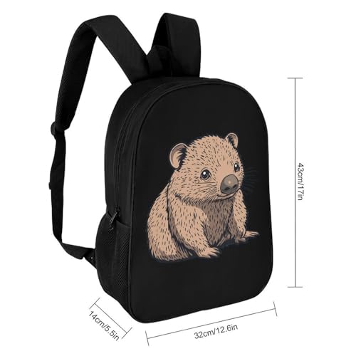 Wombat Classic 17 Inch Backpack for Men Women Casual Basic Bag with Side Pockets for Travel Business2