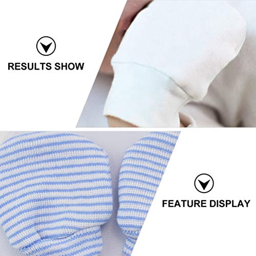 STOBOK 6 Pares de Luvas de Algodão para Bebês Recém-Nascidos Sem Arranhões Luvas para Bebês Luvas An