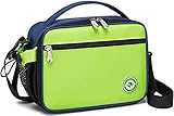 weiatas Kids Lunch Bag Small Insulated Lunch Box For Boys Girls Toddlers Back to School, Reusable Children Lunch Cooler Tote Bag with Removable Shulder Strap & Pocket (Green)