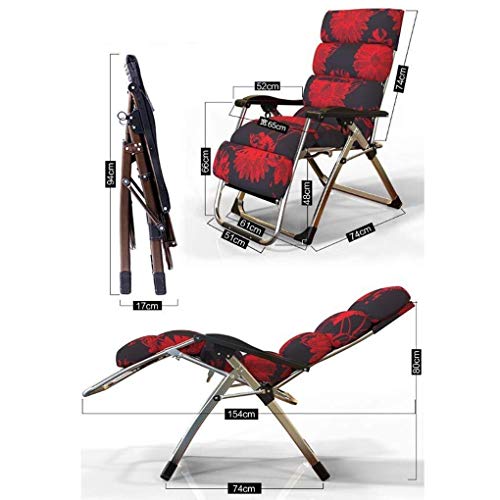 Chaises longues zero gravity pliantes et fauteuil inclinalble de camping réglable - 3