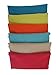 Peacegoods Unscented Organic Flax Seed Eye Pillow - Pack of (6) - Soft Cotton Flannel 4 x 8.5 - flannel - teal green aqua red beige orange