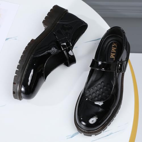Image of XMM Mary Jane Shoes Women Flat Mary Janes for Womens Comfort Dressy Casual School Cute Non-Slip Work Shoes