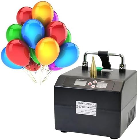 Elektryczna pompka balonowa z cyfrowym timerem do dekoracji imprezowych, przenośna pompka do szybkiego i wydajnego pompowania
