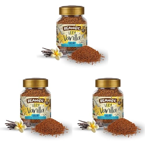 Image of Beanies Very Vanilla Flavoured Instant Coffee | 50g | Freeze Dried Coffee with Smooth Vanilla (Pack of 3)
