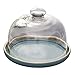 Cabilock 1 set di supporto per torte, campana in vetro per formaggio con piatto in ceramica, campana per torte, campana per alimenti, coperchio per torte