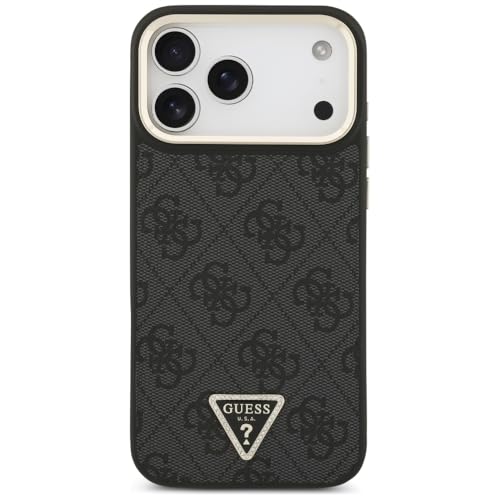 Coque iPhone 17 Pro Max Guess Triangle MagSafe CG Mobile Noire et Or - 3