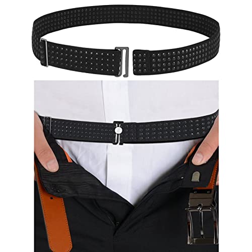 SUOSDEY Shirt Stays Belt for Men Shirt Tucker Holder Crop Top Band for Women Non-slip Adjustable Elastic Band