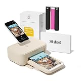 HPRT Impressora fotográfica 10 x 15 cm com 20 folhas de papel fotográfico e 1 fita, impressora instantânea de mesa para iPhone, smartphone, sublimação de tinta térmica, conexão Wi-Fi, uso doméstico