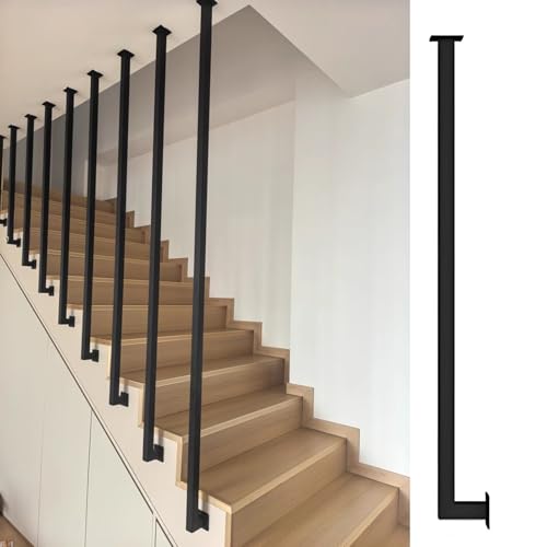 Balustres d'escalier personnalisables au design minimaliste noir