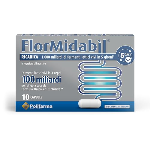 Flormidabil Ricarica Capsule - 100 Miliardi di Fermenti Lattici Vivi, 10 Capsule
