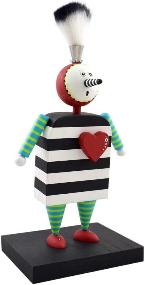 Big Hearted Burt American Handmade Modern Folk Art Tabletop Sculpture, 11.5"