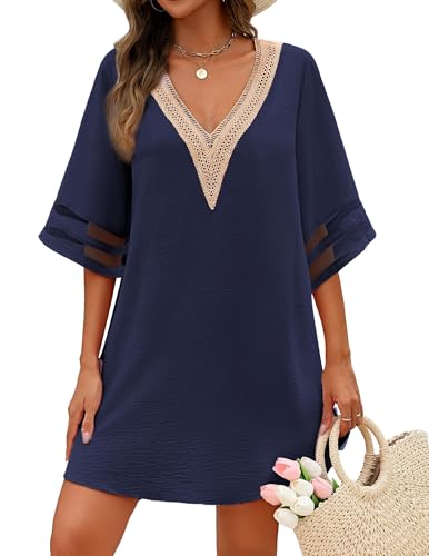 Maillot de bain pour femme AI'MAGE avec manches cloche 3/4 et col en V